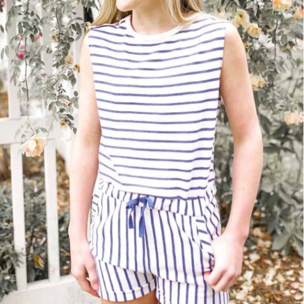 7 for All Mankind Striped Romper